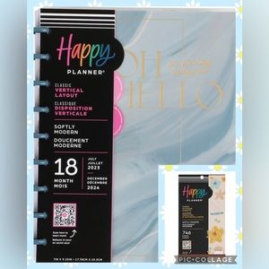NWT 2023 Softly Modern Happy Planner 18 Month & Softly Modern Sticker Book